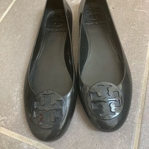 Black Tory Burch Jelly Flats